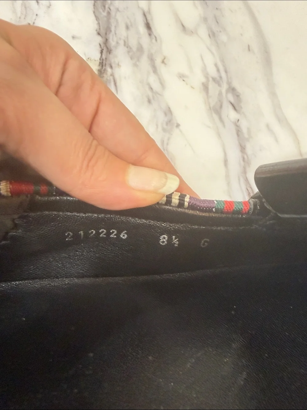 Gucci Black Patent Leather Fringe Loafers with Multicolor Trim